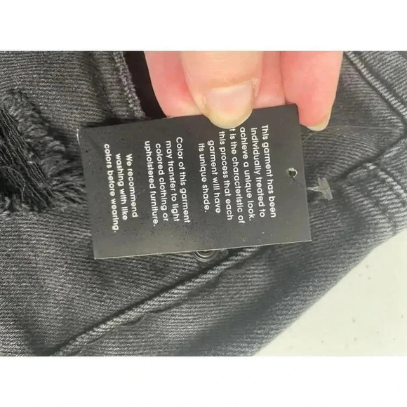 NWT Fashion Nova Cara Stretch Black Straight Leg Distressed Jeans Size 9 0149 - Picture 14 of 16